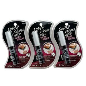 3 Pack i-Envy by KISS Super Strong Hold Eyelash Adhesive Waterproof - BLACK